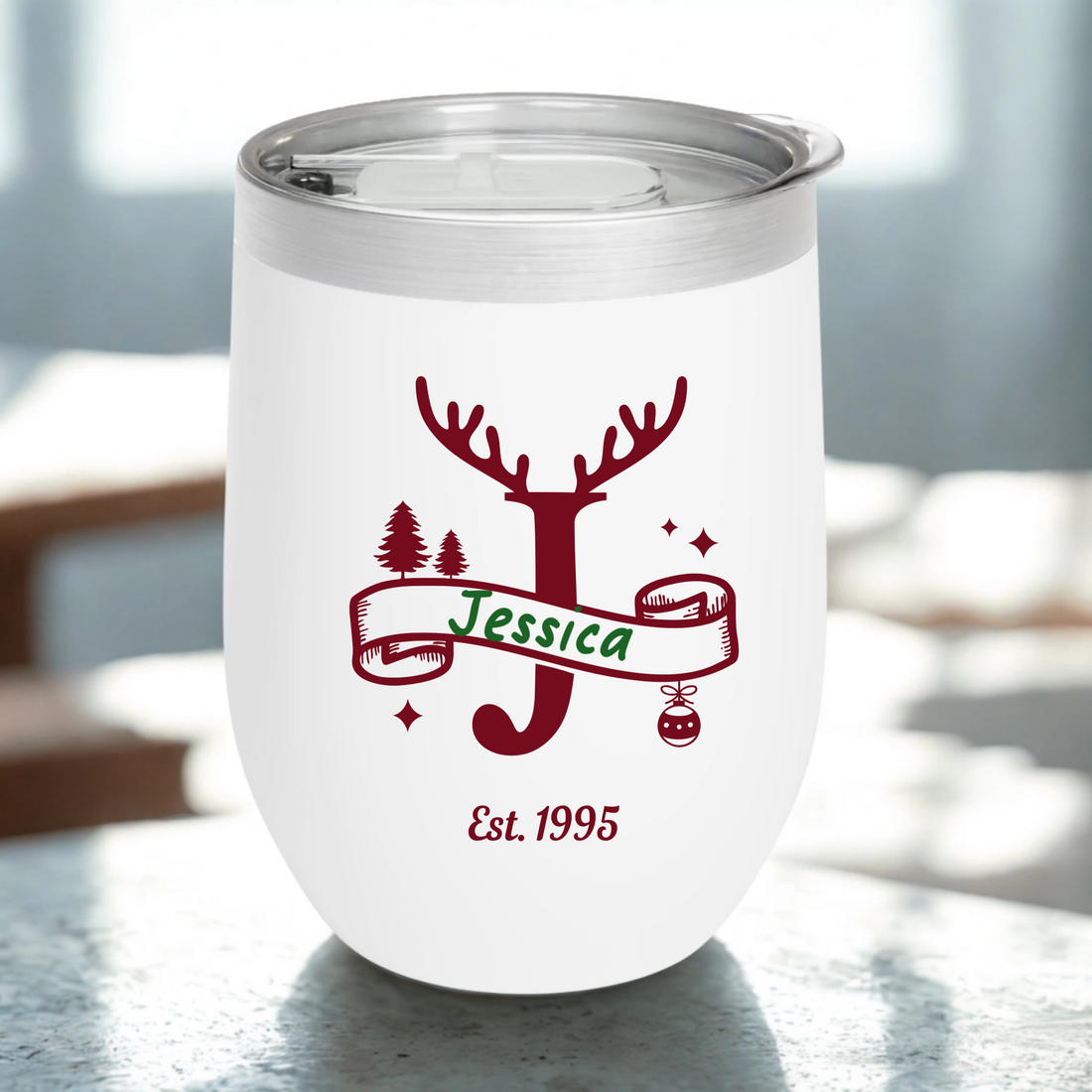 Christmas Chill Wine Tumbler with Holiday Cheer - Insulated Drinkware for Wine Lovers 🎄