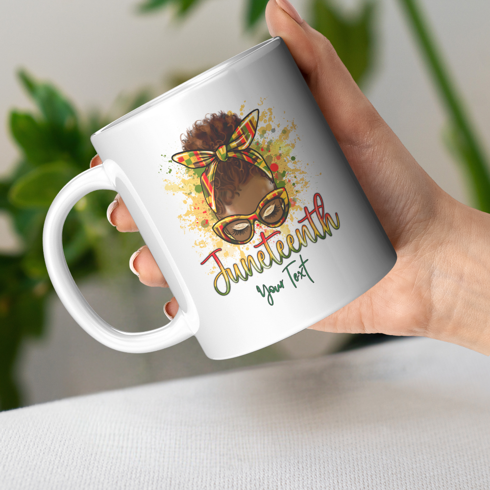 juneteenth custom name mug 