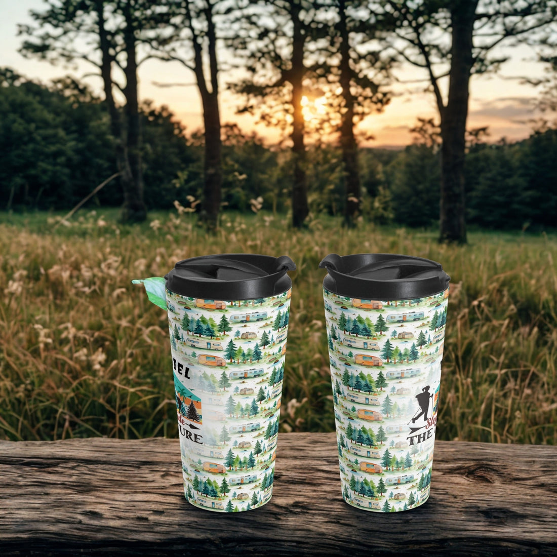 Custom Name 15oz Stainless Steel Camping Travel Mug - Personalized ❤️