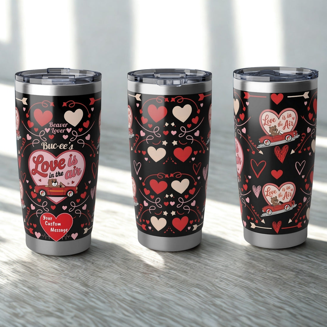 Personalized 20oz Stainless Steel Valentine's Day Tumbler – Custom For Tea Lovers 💖