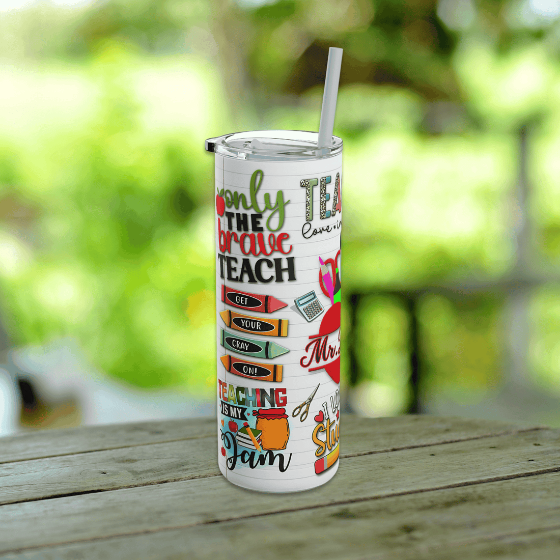 Teacher Gift - Teacher Personalized Skinny Tumbler, 20oz