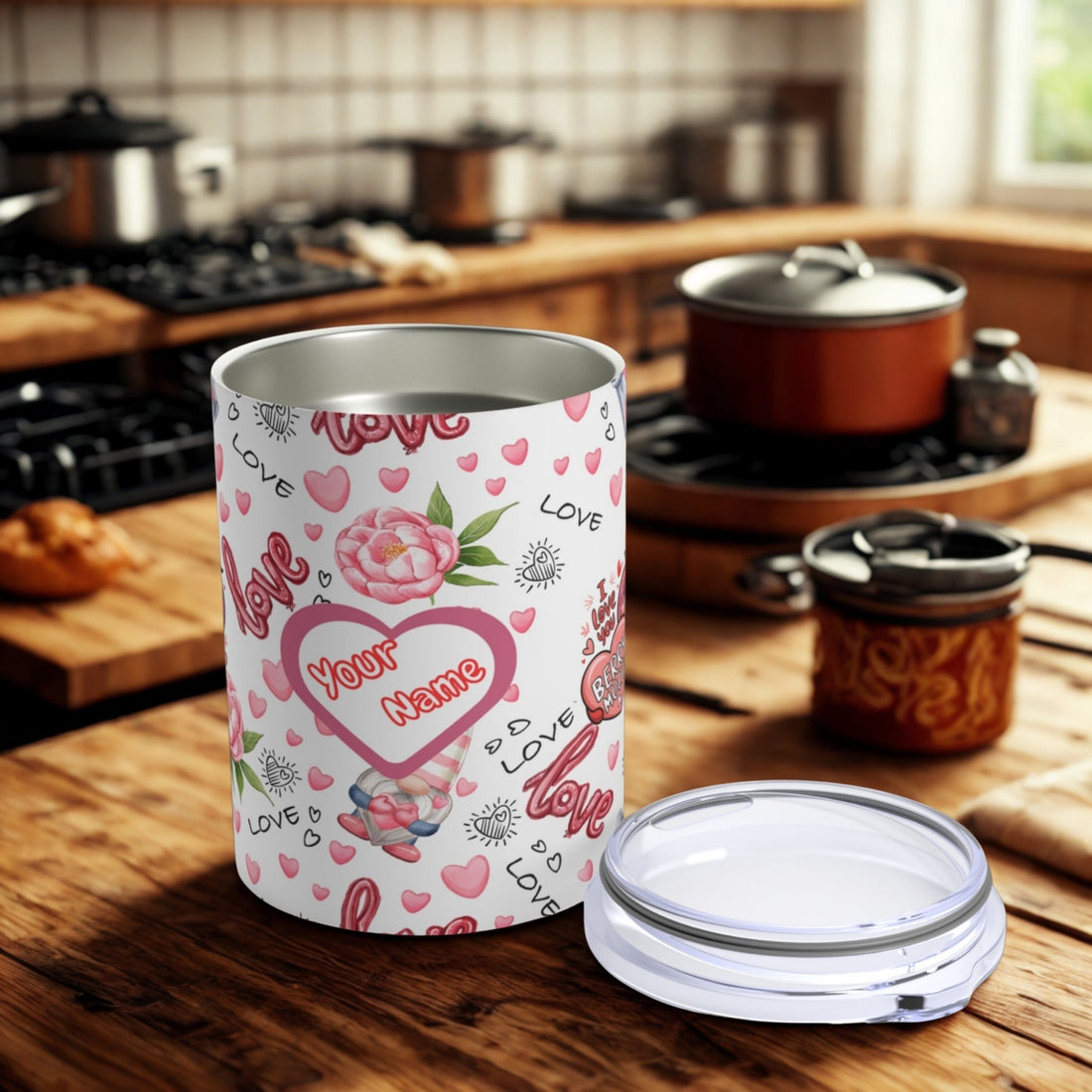 Personalized 10oz Stainless Steel Vacuum-Insulated Tumbler – Perfect Valentine’s Day Gift! 💖