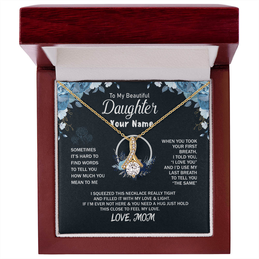 Personalized Alluring Beauty Necklace: A Dazzling Gift for Your Daughter to Cherish Forever 💖