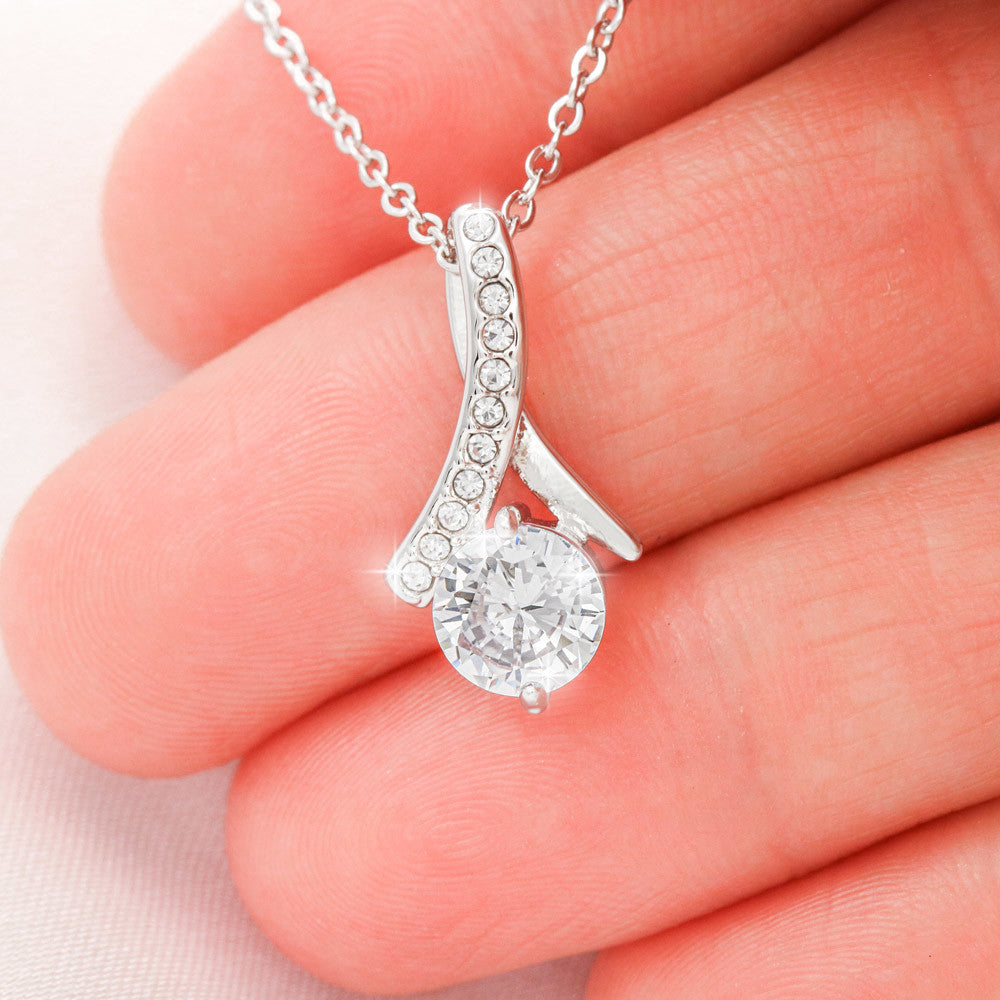 14k White Gold or 18k Yellow Gold Alluring Beauty Necklace – Adjustable Chain & Gift-Ready Box