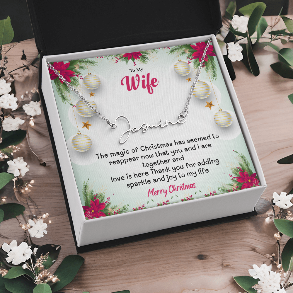 Signature Style Personalized Name Necklace for Wife – A Thoughtful Christmas Gift