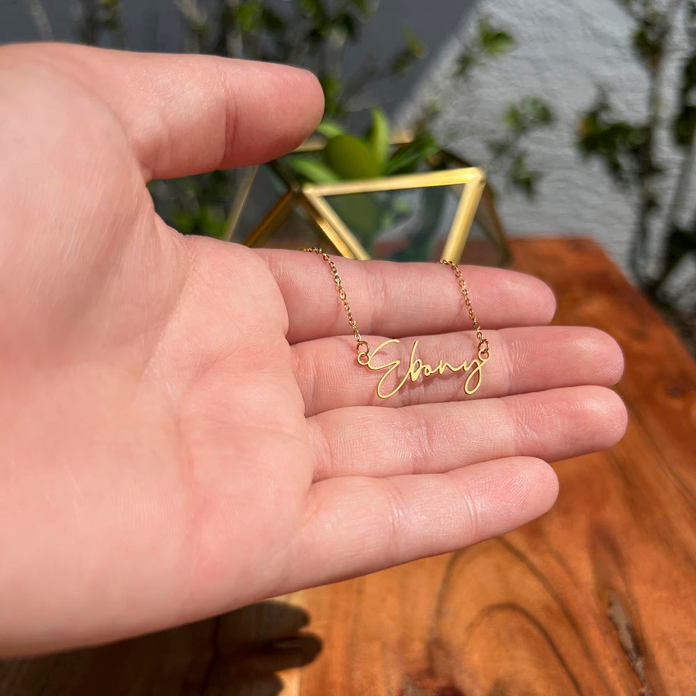 Personalized Signature Style Name Necklace – Custom Cursive Name Jewelry in Gold or Silver – Thoughtful Gift for Her
